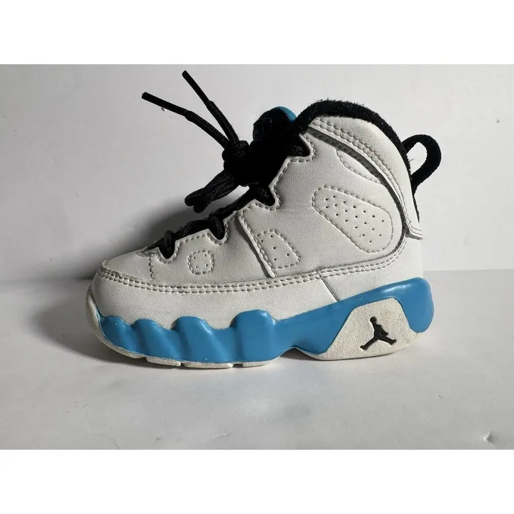 Nike Air Jordan 9 Retro TD Toddler Size 5C White Black Blue 401812-101